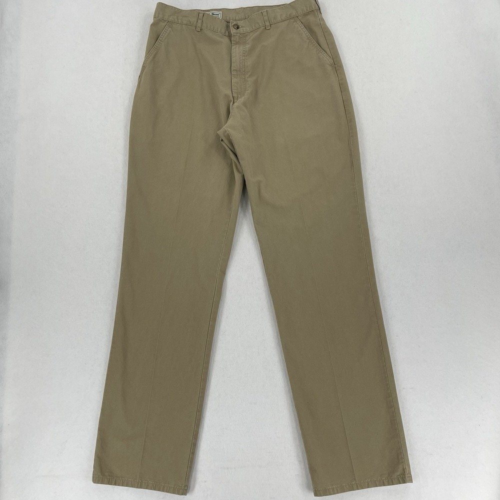 LL Bean Tropic Weight Pants Mens 35x34 (Fit 34x34) Beige Relaxed Outdoor Hiking